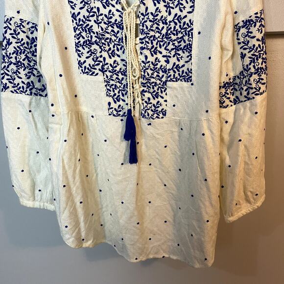 Anthropologie Libra Peasant Top by Vanessa Virginia, 10, Floral Embroidered EUC - Picture 6 of 14